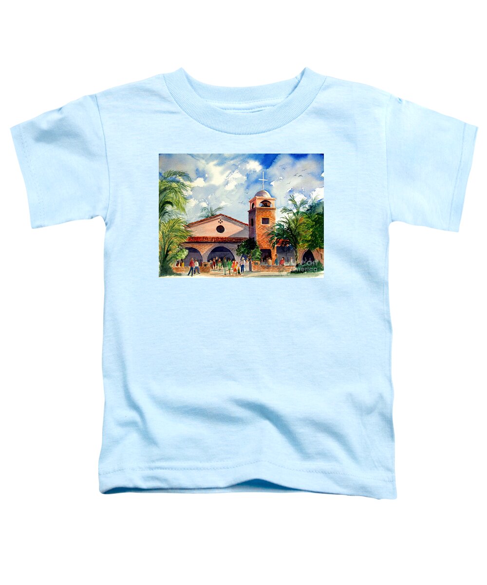 Church Toddler T-Shirt featuring the painting Methodist Church Gilbert AZ by Marilyn Smith