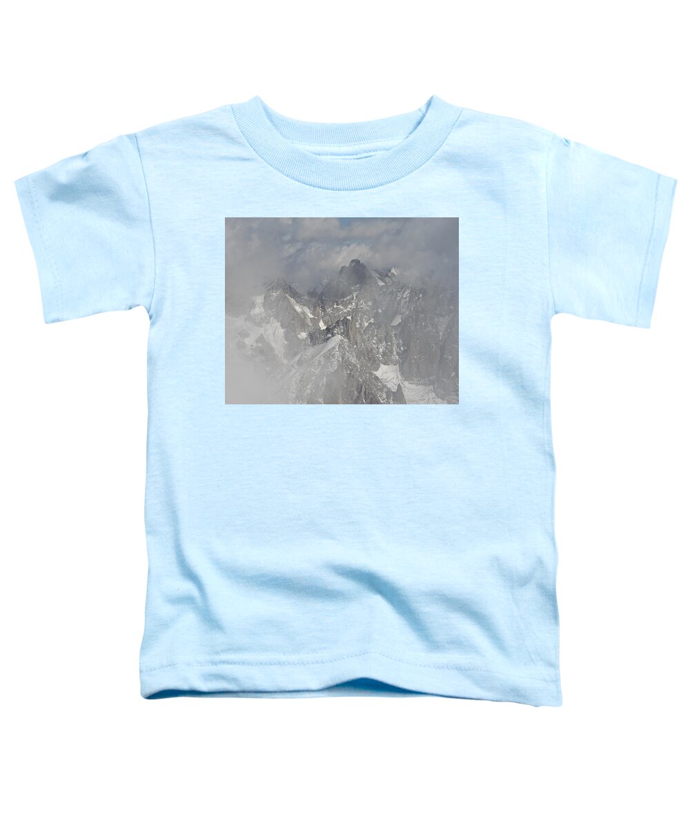 Aiguille Du Midi Toddler T-Shirt featuring the photograph Mist at Aiguille du Midi by Stephen Taylor