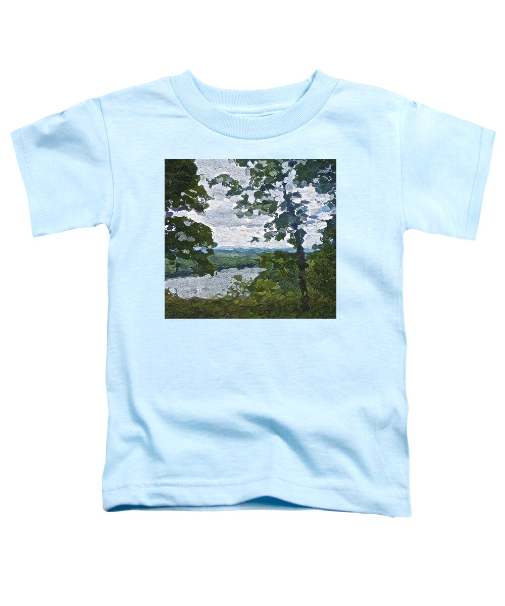 Landscape Painting Toddler T-Shirt featuring the painting Mt. Pocono by Joan Reese
