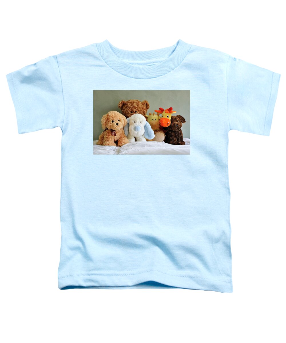 Stuffed Animals Toddler T-Shirt featuring the photograph My Best Friends by Luke Moore