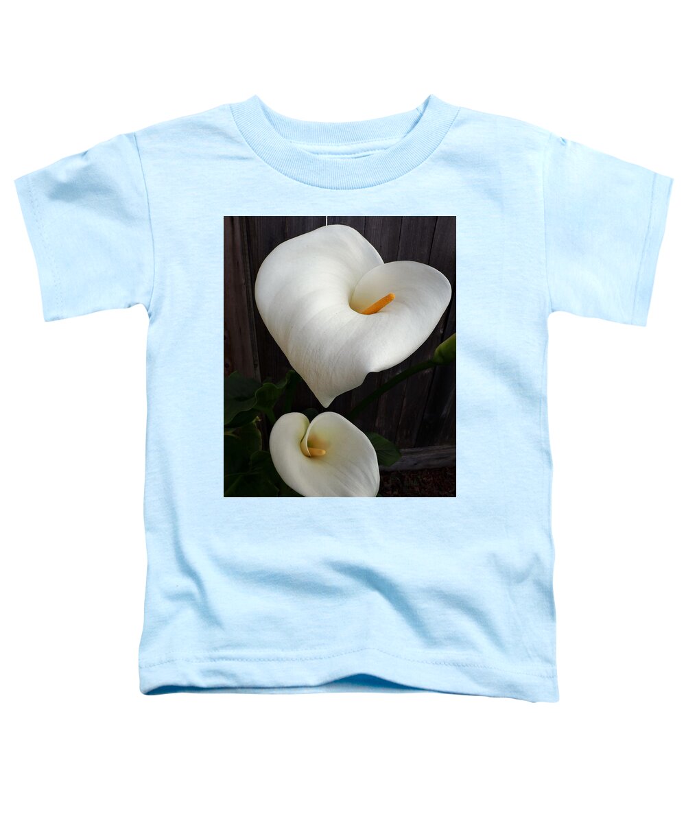 Botanical Toddler T-Shirt featuring the photograph My Heart Calla Lilies by Richard Thomas