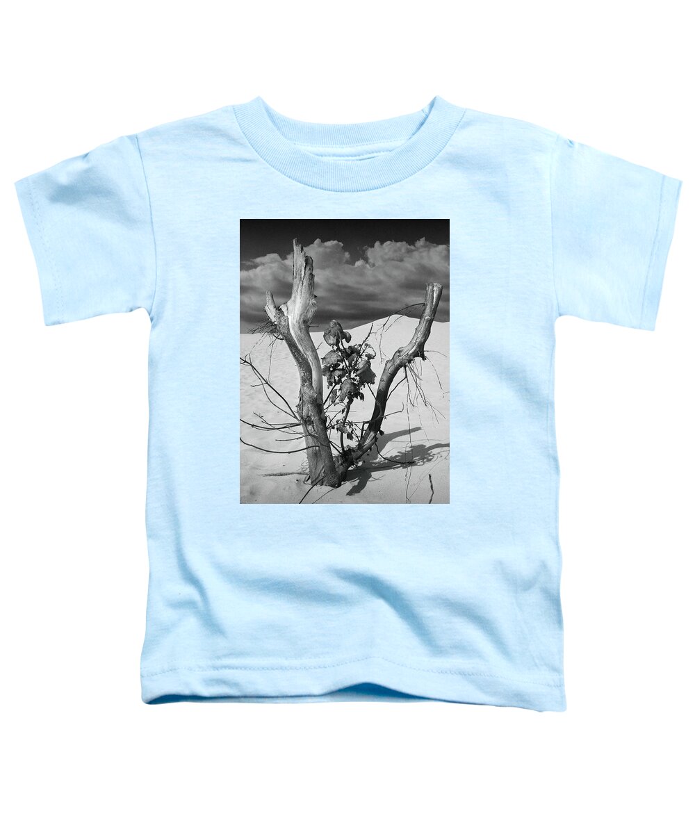 Art Toddler T-Shirt featuring the photograph New Life between Dead Tree Branches by Randall Nyhof