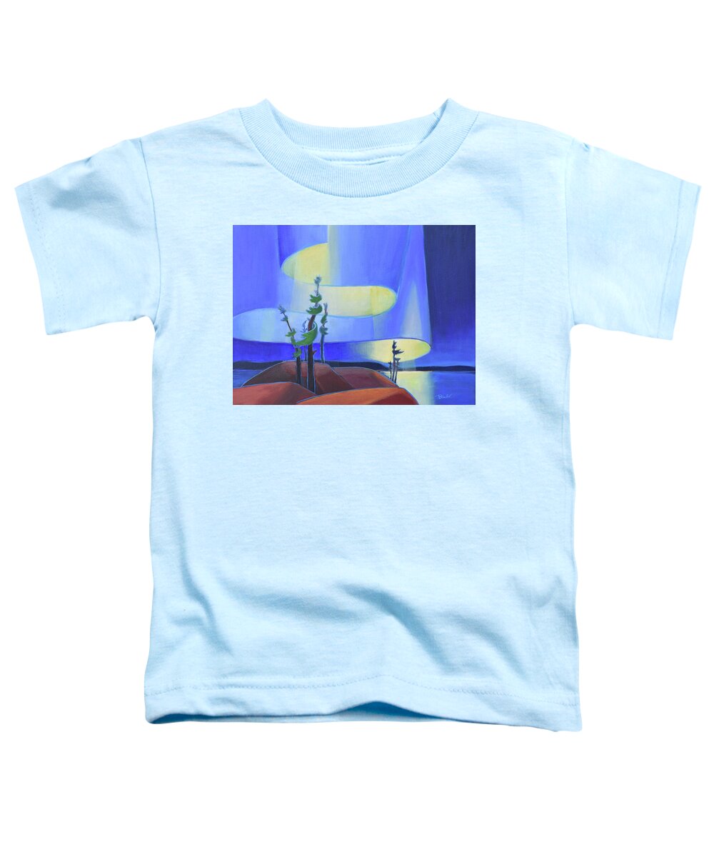 Barbel Smith Toddler T-Shirt featuring the painting Northern Sky by Barbel Smith