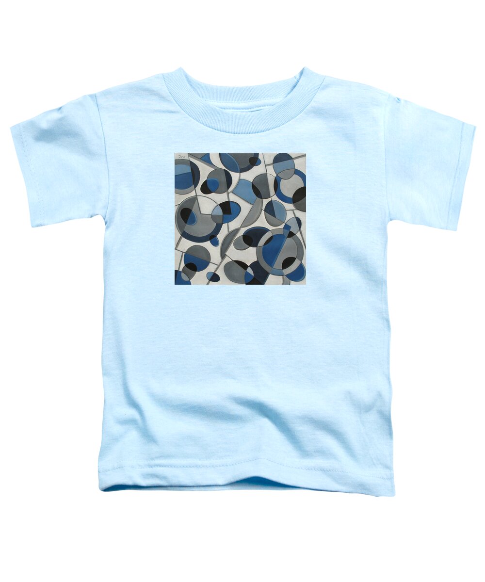 Geometric Toddler T-Shirt featuring the painting Nothing in Between by Trish Toro