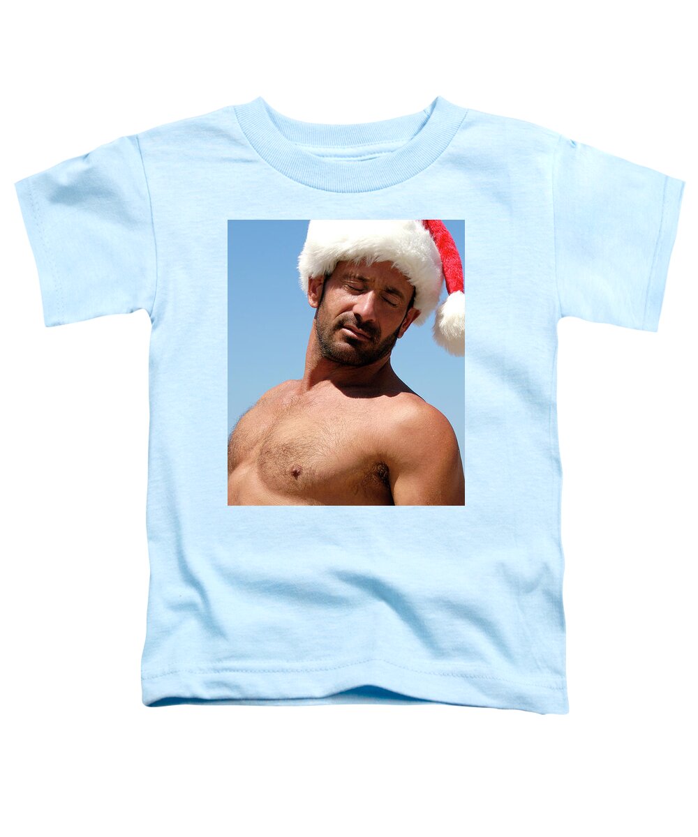 Male Naked Santa Toddler T-Shirt featuring the photograph Nude Santa by Gunther Allen