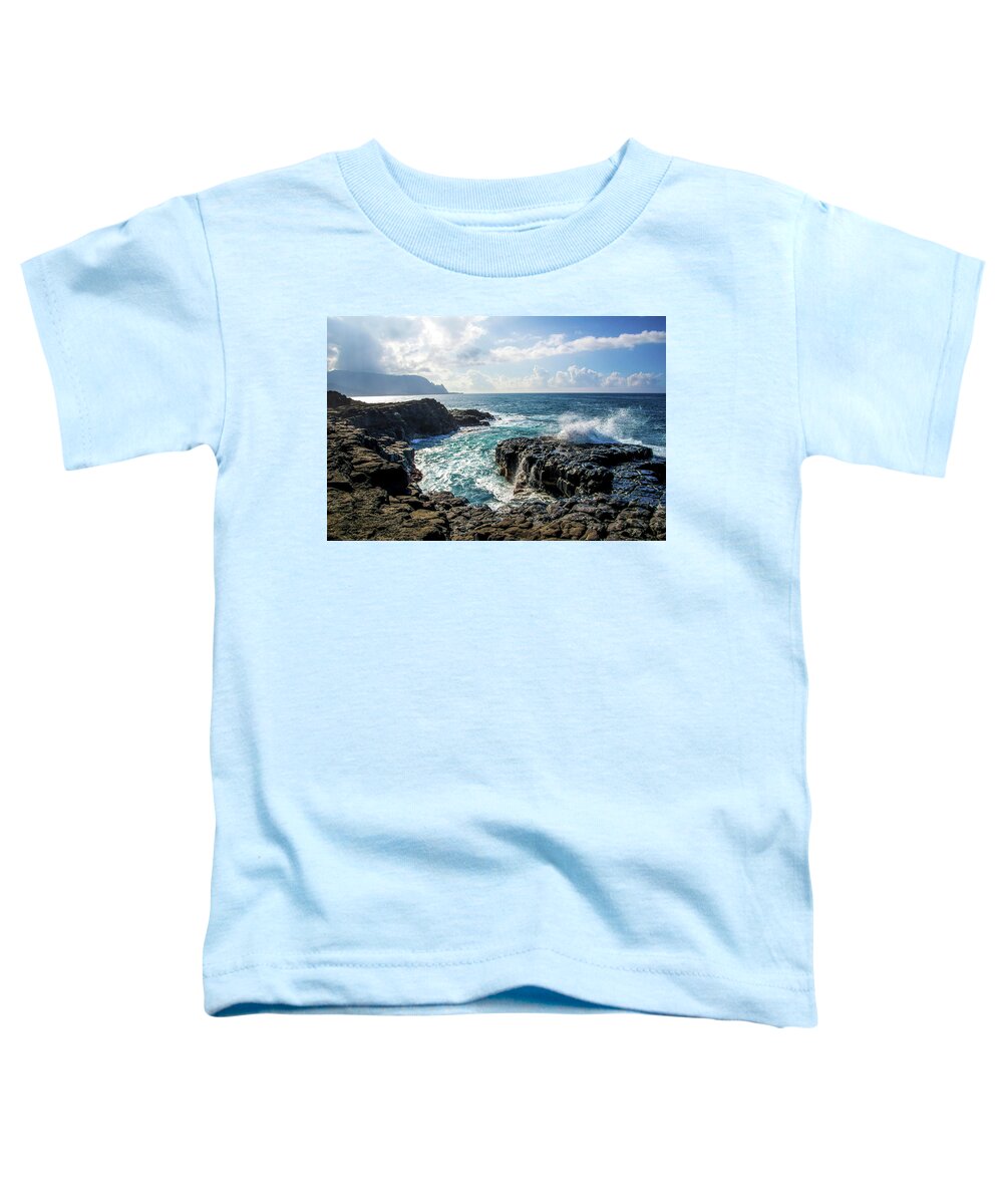 Ocean Toddler T-Shirt featuring the photograph Ocean Blue by Will Wagner