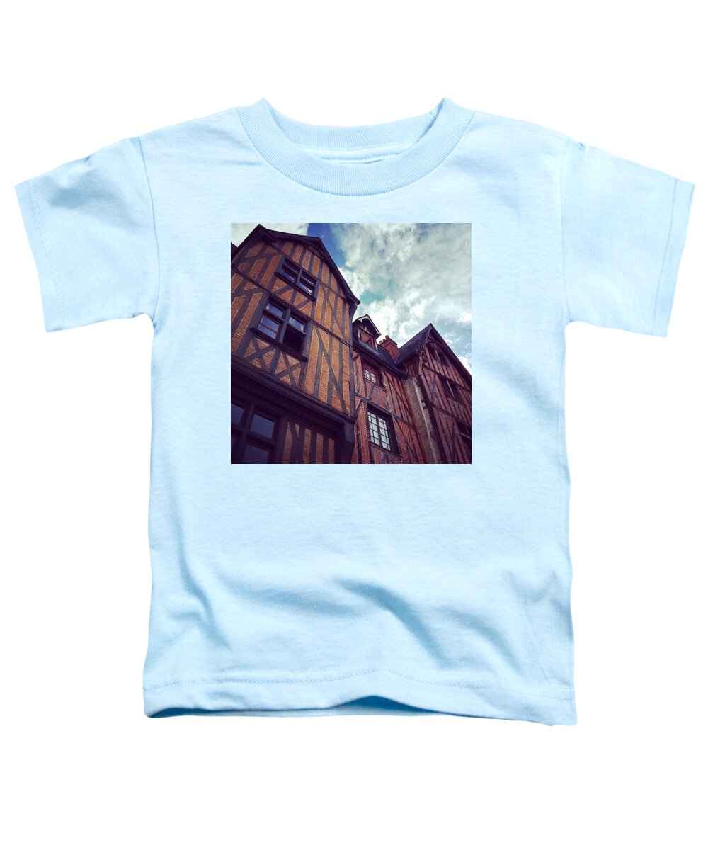 Tours Toddler T-Shirt featuring the photograph Old half-timbered houses in Tours, France by GoodMood Art