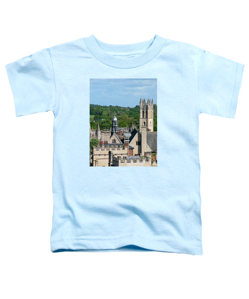 Oxford Toddler T-Shirt featuring the photograph Oxford Tower View by Ann Horn