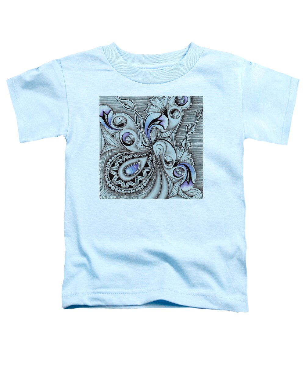 Paisley Toddler T-Shirt featuring the drawing Paisley Power by Jan Steinle