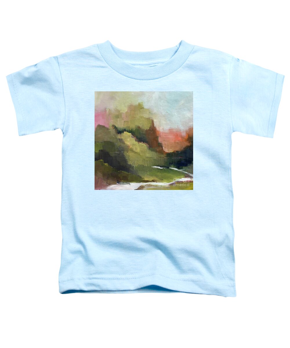 Landscape Toddler T-Shirt featuring the painting Peaceful Valley by Michelle Abrams