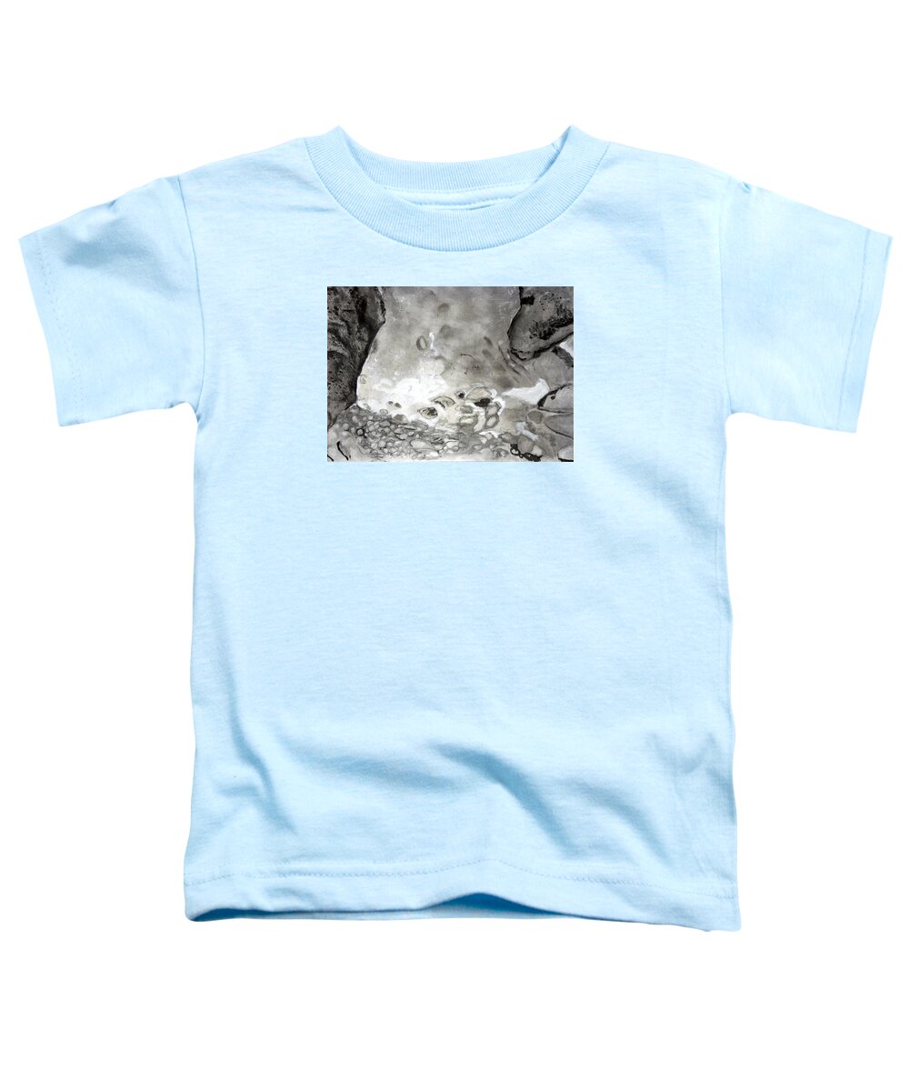  Toddler T-Shirt featuring the painting Pebbles by Kathleen Barnes