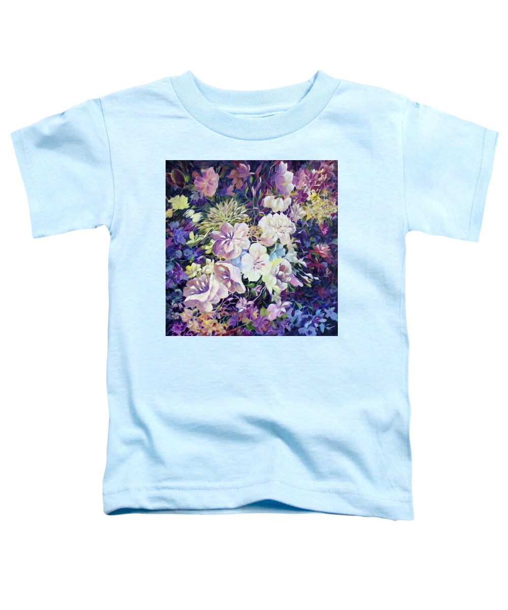 Flowers Toddler T-Shirt featuring the painting Petals by Jo Smoley