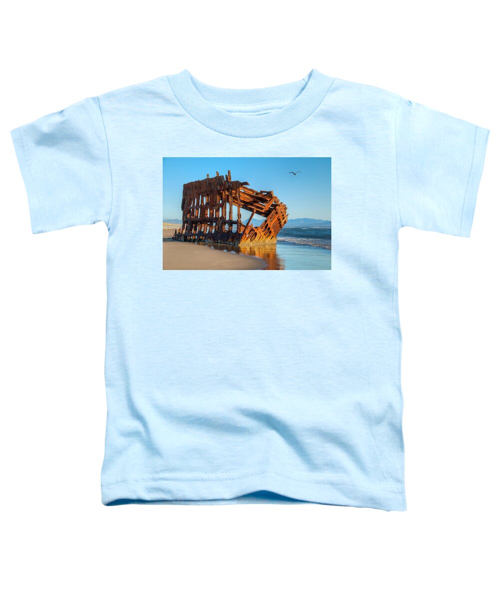 Peter Iredale Toddler T-Shirt featuring the photograph Peter Iredale II by Kristina Rinell