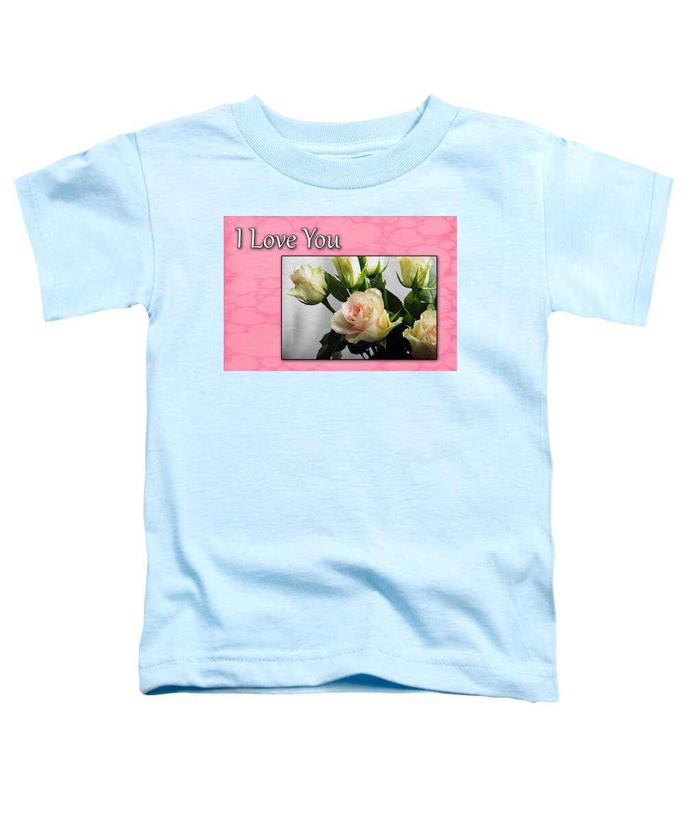 Heart Toddler T-Shirt featuring the photograph Pink Rose for Valentine by Randi Grace Nilsberg