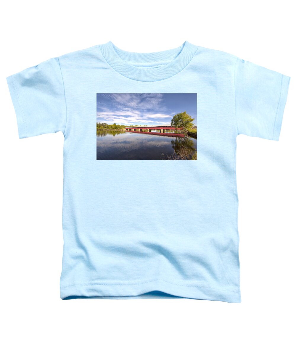 Pont Toddler T-Shirt featuring the photograph Pont Marchand by Eunice Gibb
