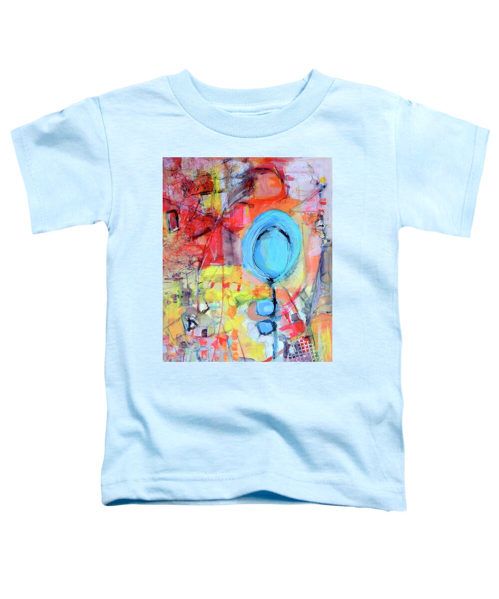 Schiros Toddler T-Shirt featuring the painting Pools of Calm by Mary Schiros