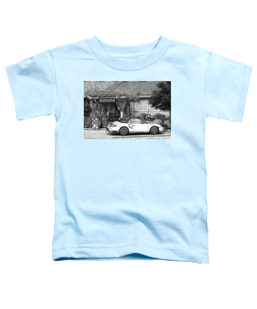 Porsche Toddler T-Shirt featuring the photograph Porsche Sketch by Lawrence Christopher
