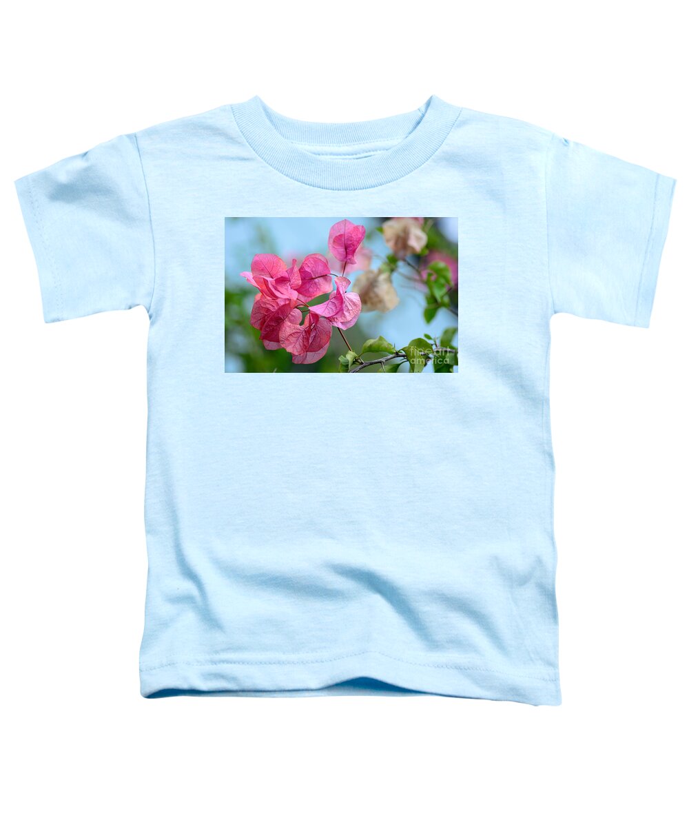 Photography Toddler T-Shirt featuring the photograph Pretty Pink Bougainvillea by Kaye Menner by Kaye Menner