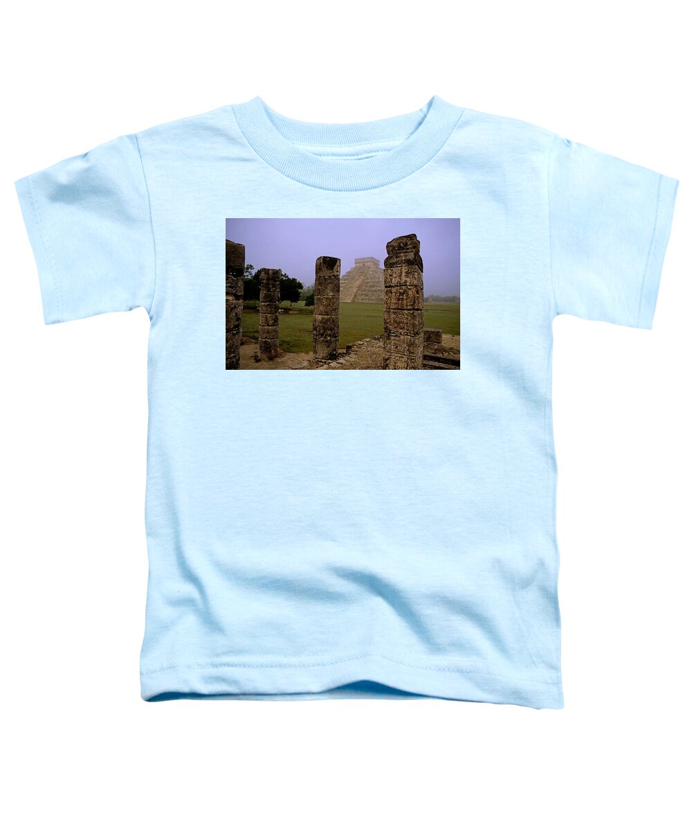 Mayan Toddler T-Shirt featuring the photograph Pyramid at Chichen Itza by Cliff Wassmann