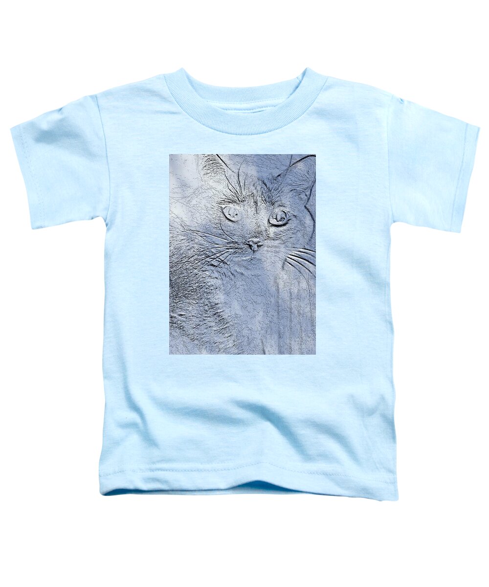 Cat Toddler T-Shirt featuring the digital art Queen of the Sky by Cheryl Charette