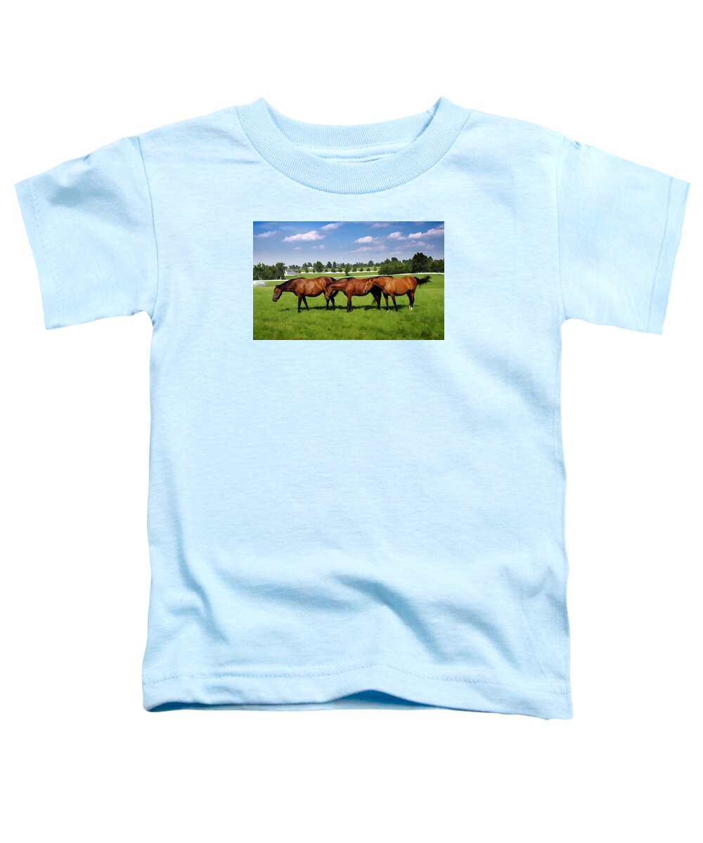 Horse Toddler T-Shirt featuring the photograph Queens of Calumet by Sam Davis Johnson