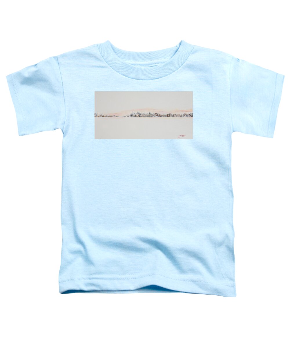 Jack Diamond Toddler T-Shirt featuring the painting Red Sky by Jack Diamond