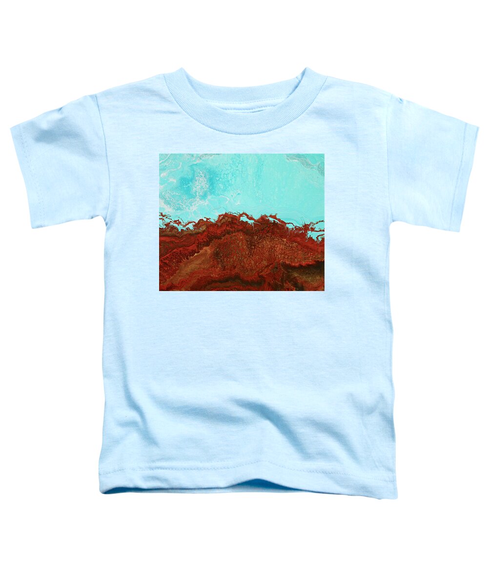 Ocean Toddler T-Shirt featuring the painting Red Tide by Tamara Nelson