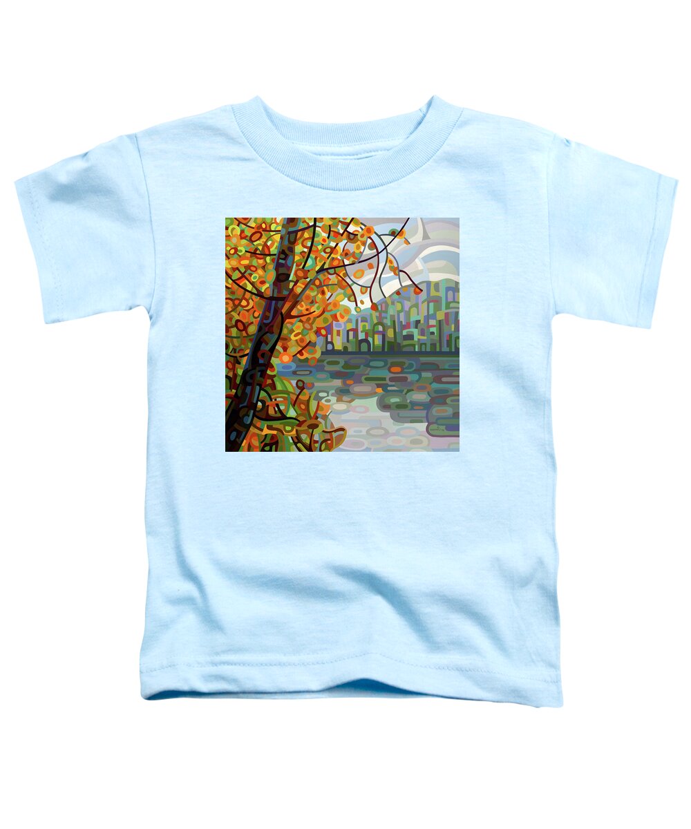 Fine Art Toddler T-Shirt featuring the painting Reflections by Mandy Budan