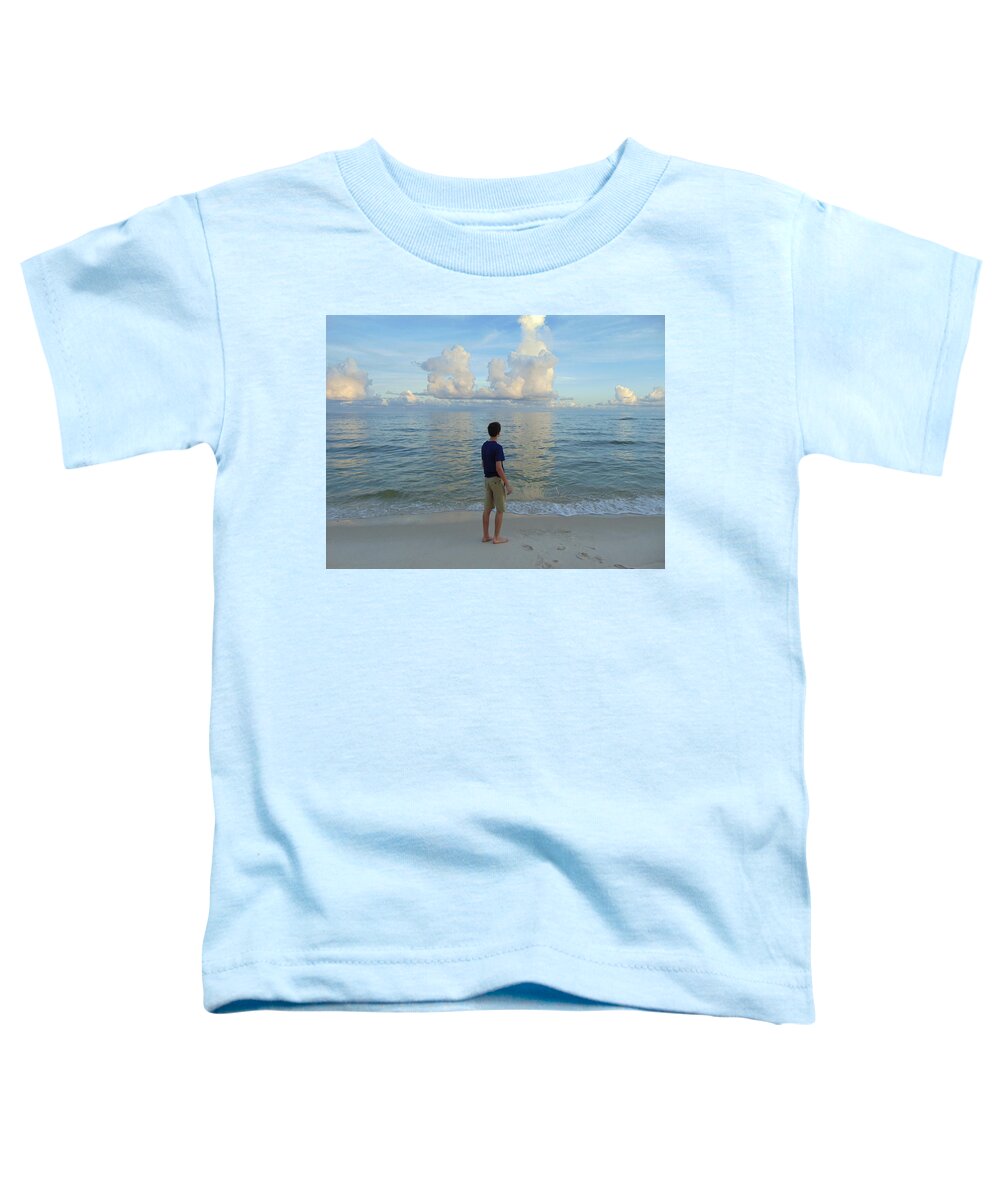 Beach Toddler T-Shirt featuring the photograph Relaxing by the ocean by Richie Parks