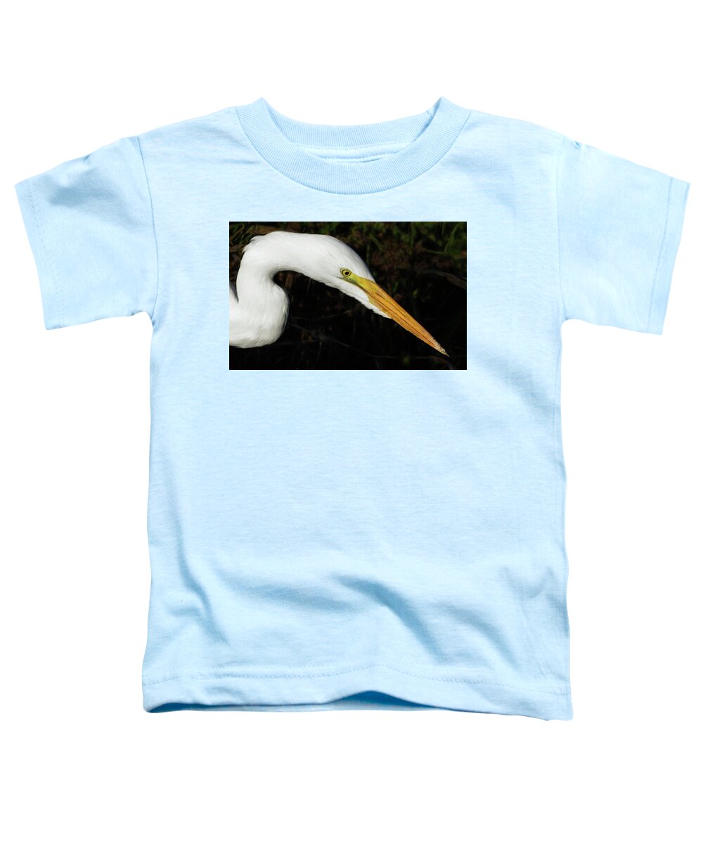 Ridgefield Egret Toddler T-Shirt featuring the photograph Ridgefield Egret by Wes and Dotty Weber