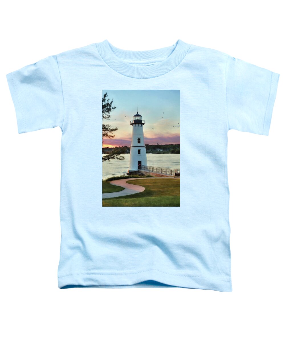 Thousand Toddler T-Shirt featuring the photograph Rock Island Sunset by Lori Deiter