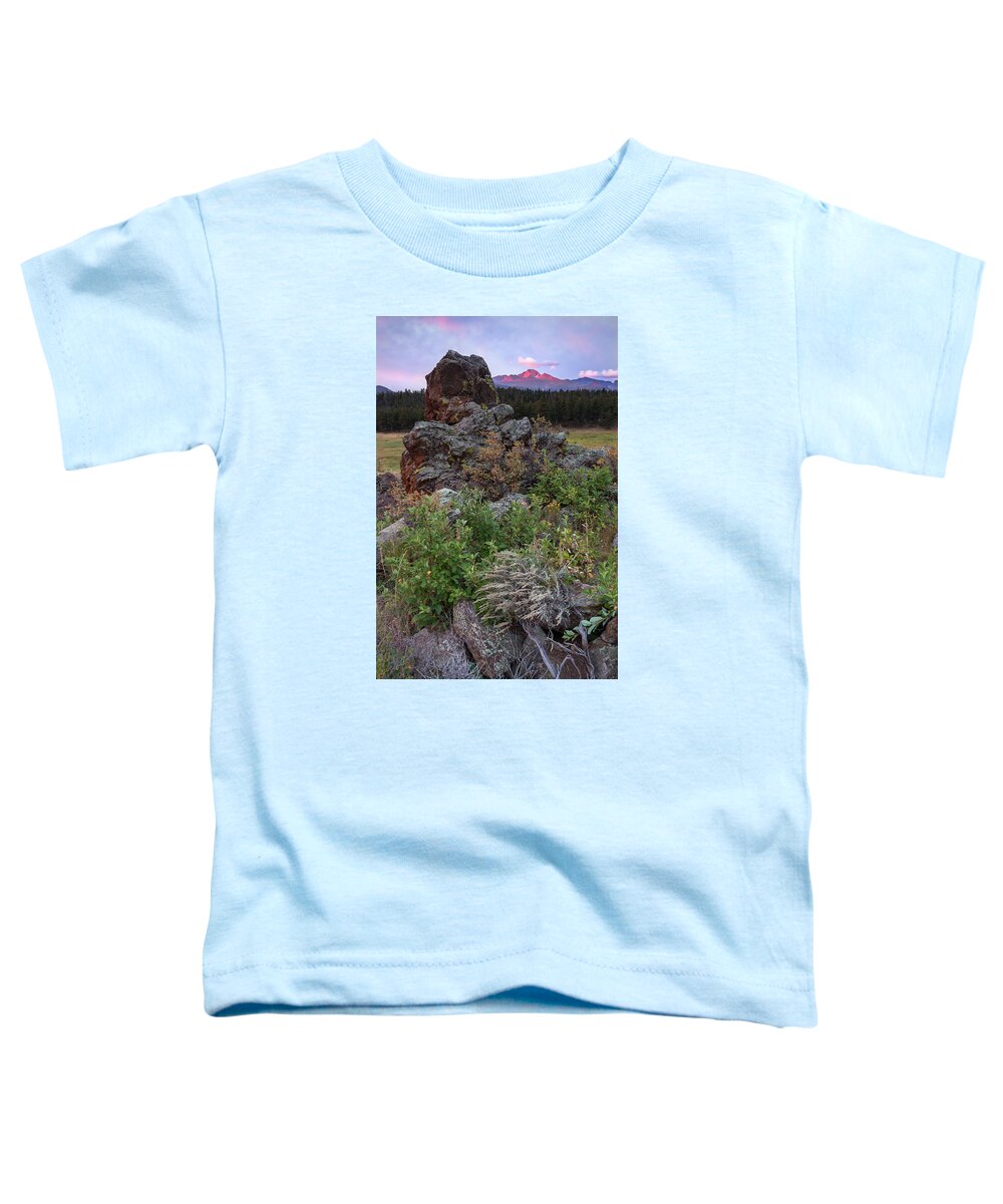 Rmnp; Sunrise; Colorado Toddler T-Shirt featuring the photograph Rocky Mountain Sunrise by John Vose