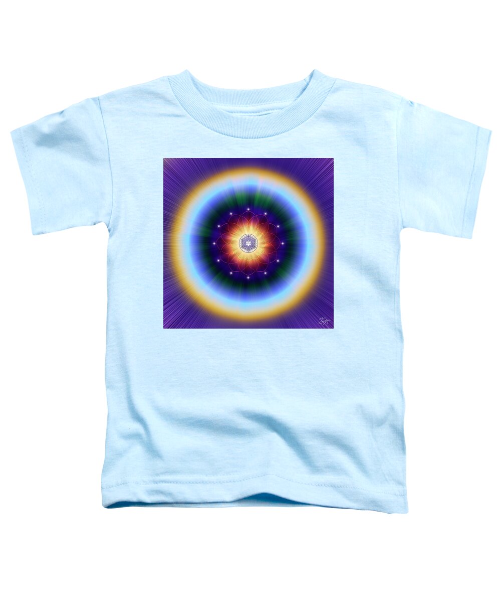 Endre Toddler T-Shirt featuring the digital art Sacred Geometry 724 by Endre Balogh