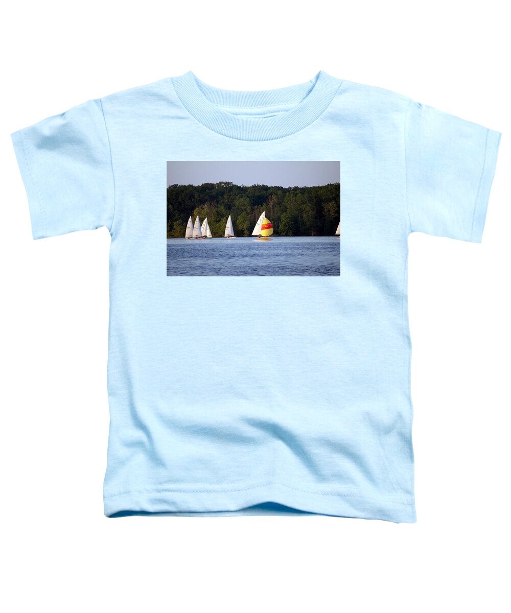 Boats Toddler T-Shirt featuring the photograph Sail Away With Me by Beth Collins