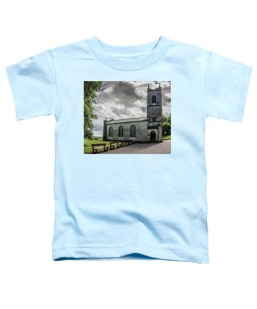 Ireland Toddler T-Shirt featuring the photograph Saint Patricks Church on the Hill of Tara by Teresa Wilson