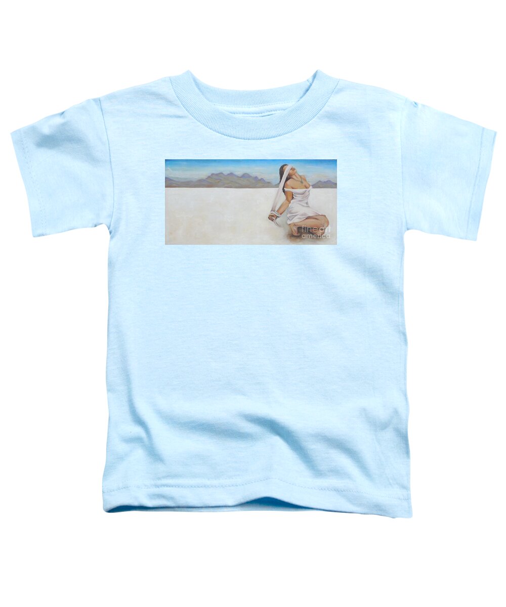 Oil Painting Toddler T-Shirt featuring the painting Salt Flats Silence by M Bellavia