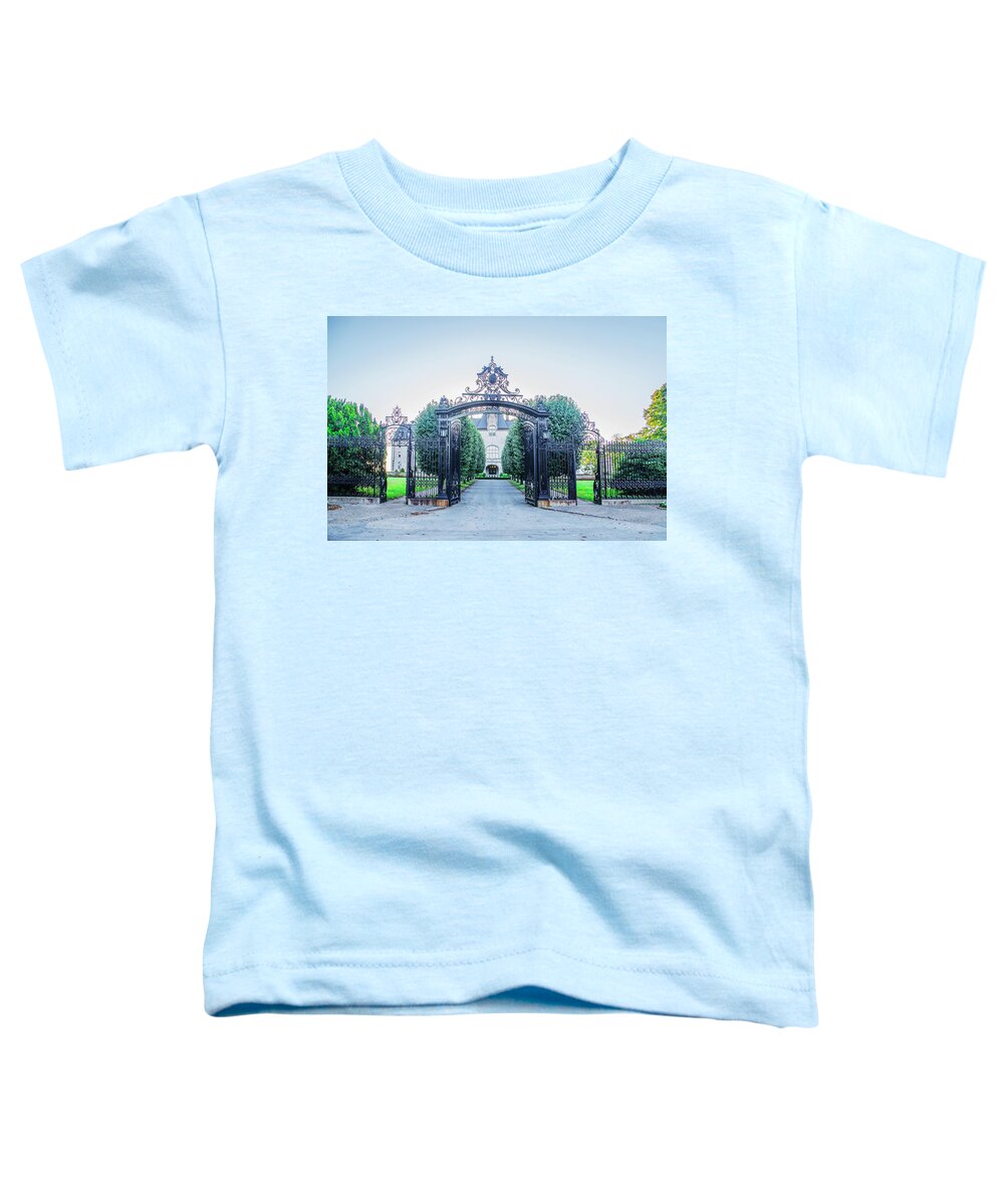 Salve Toddler T-Shirt featuring the photograph Salve Regina Universtity Gate - New Port Rhode Island by Bill Cannon