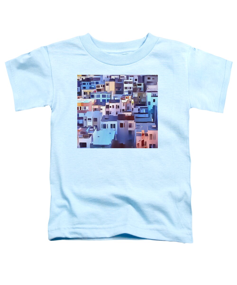  san Francisco Sketch Toddler T-Shirt featuring the painting San Francisco by Mark Taylor