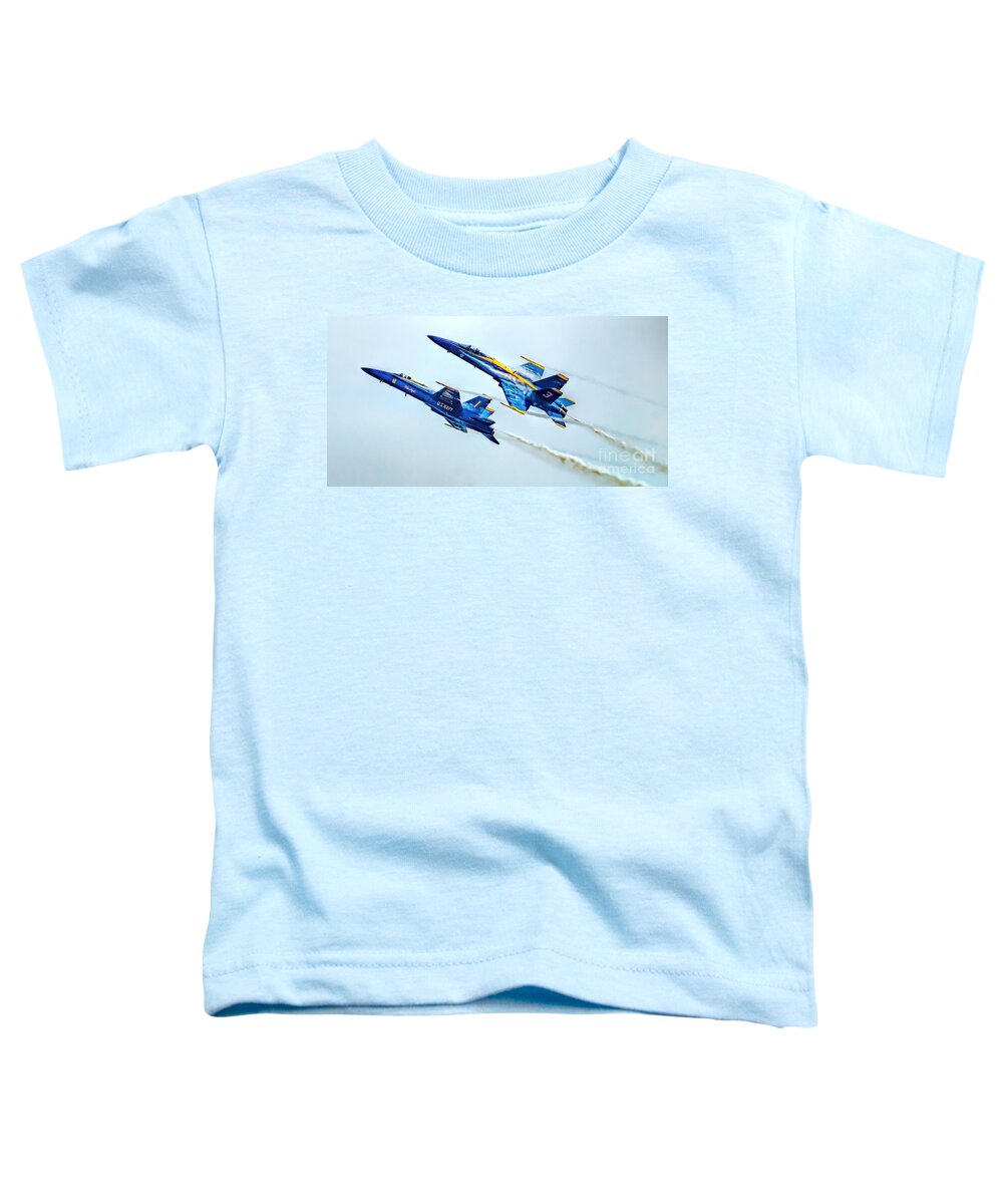 Air Toddler T-Shirt featuring the photograph Screaming Blue Angles by Nick Zelinsky Jr
