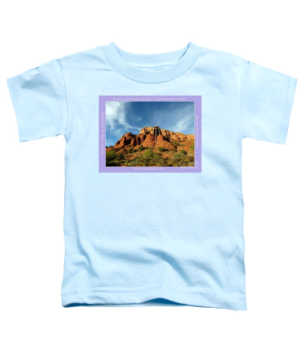 Sedona Toddler T-Shirt featuring the photograph Sedona Chapel of Holy Cross by Mars Besso