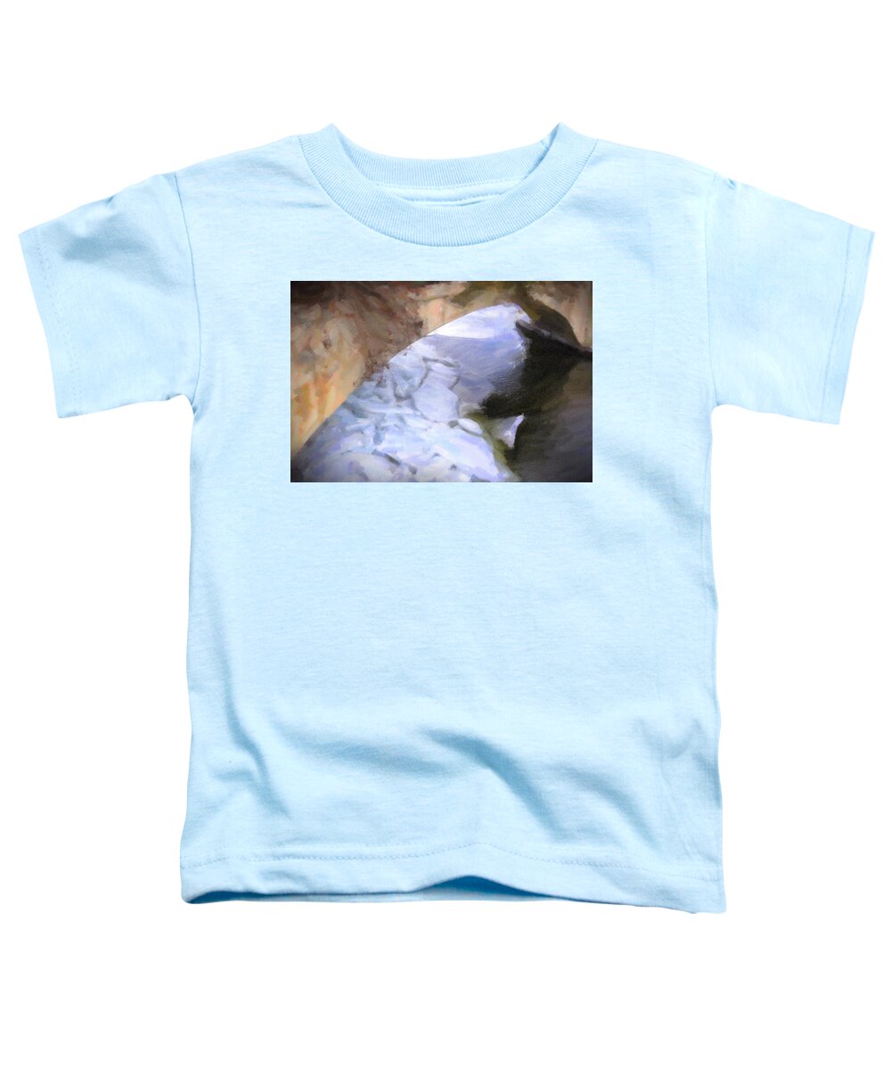Shelburne Falls Massachusetts Toddler T-Shirt featuring the photograph Shelburne Falls River Ice by Tom Singleton