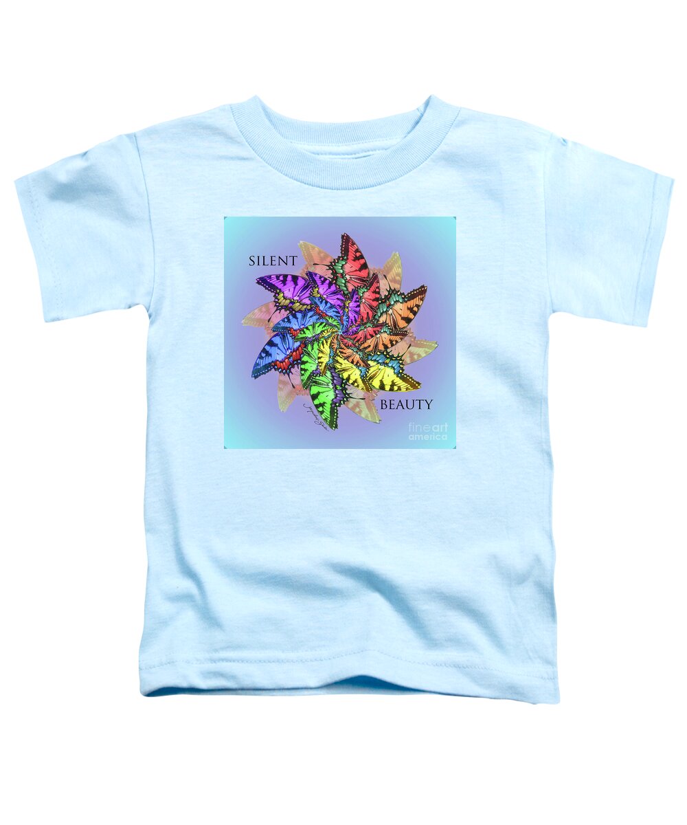 Butterfly Toddler T-Shirt featuring the digital art Silent Beauty by Jacqueline Shuler
