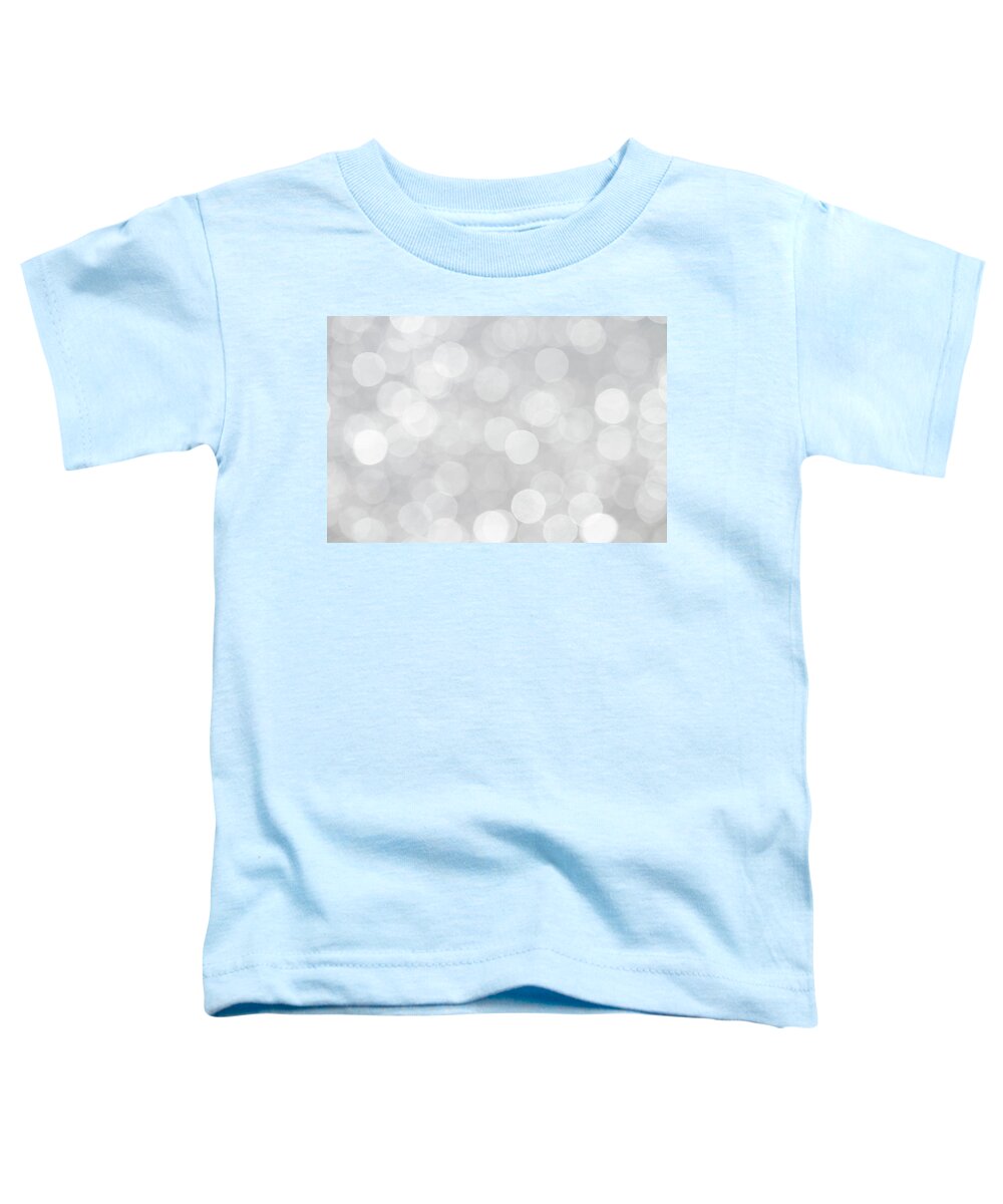 Bokeh Toddler T-Shirt featuring the photograph Silver Grey Bokeh Abstract by Peggy Collins
