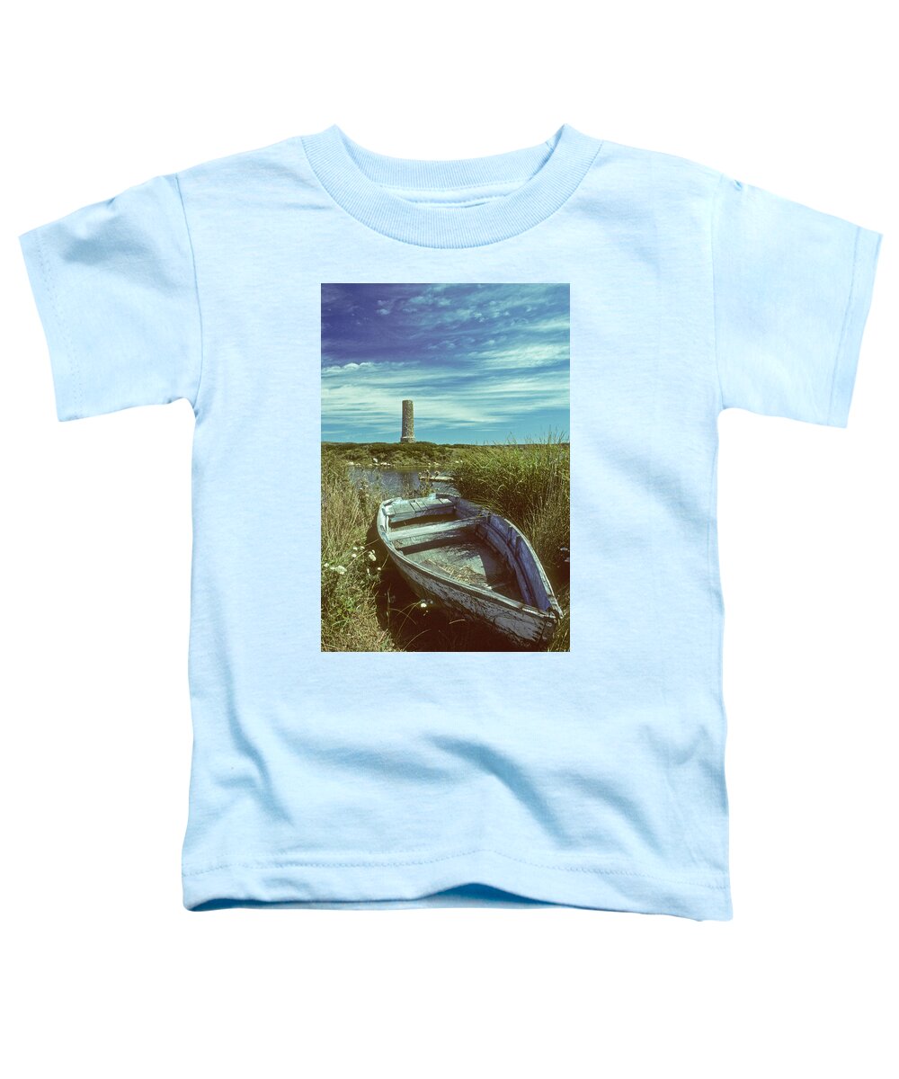 Cuttyhunk Island Toddler T-Shirt featuring the photograph Skiff at Westend Pond by Nautical Chartworks