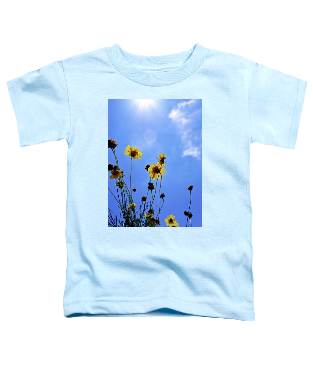 Caprock Toddler T-Shirt featuring the photograph Sky Flowers by Adam Reinhart