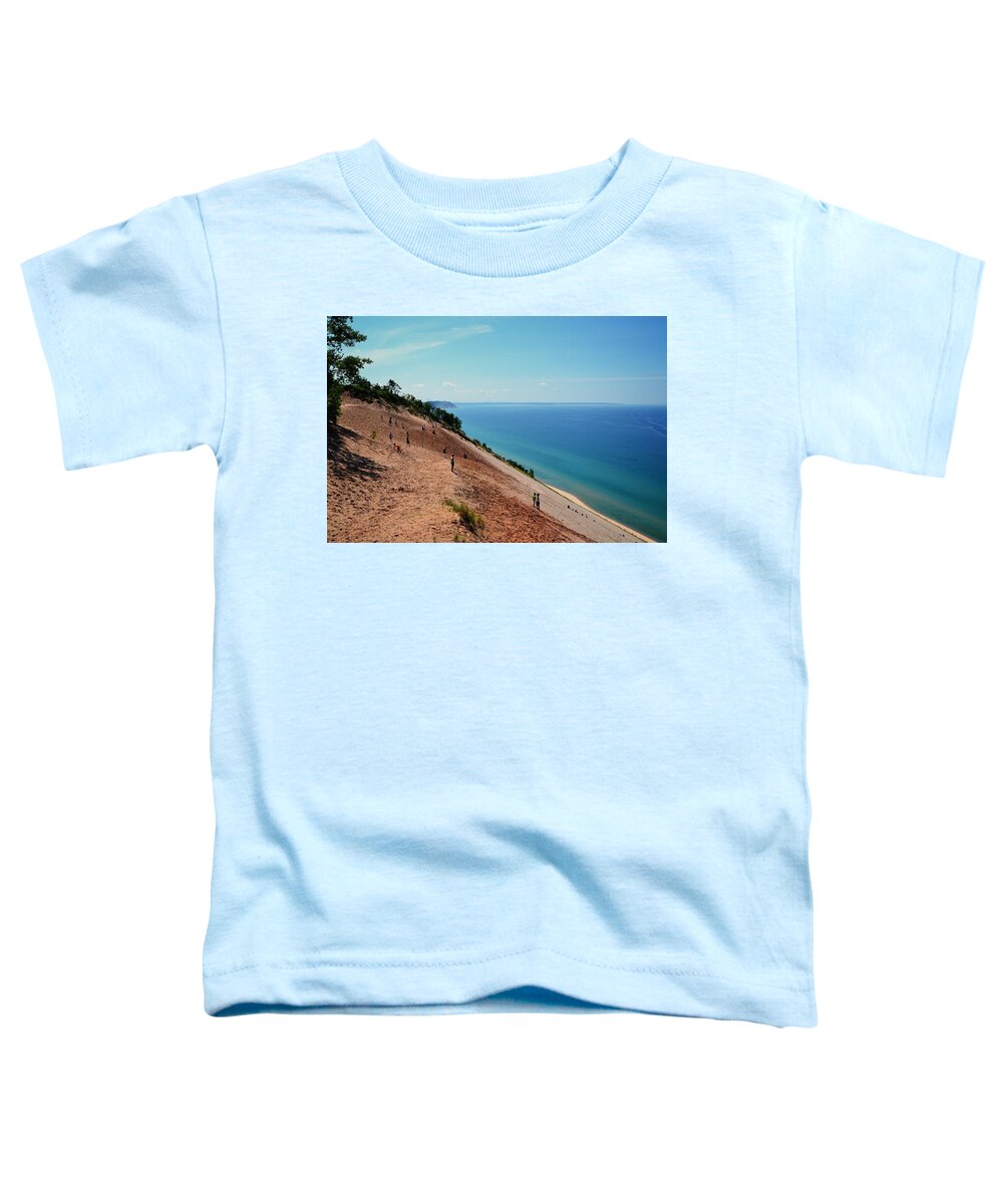 Dune Climb Toddler T-Shirt featuring the photograph Sleeping Bear Dune Climb by Michelle Calkins