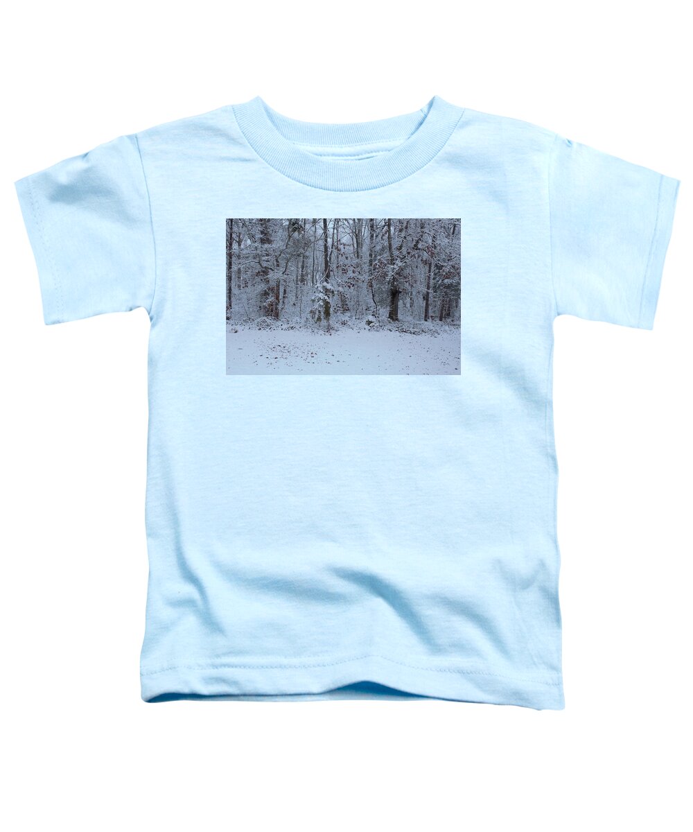 Snow Toddler T-Shirt featuring the photograph Snow Pixelation by Ali Baucom