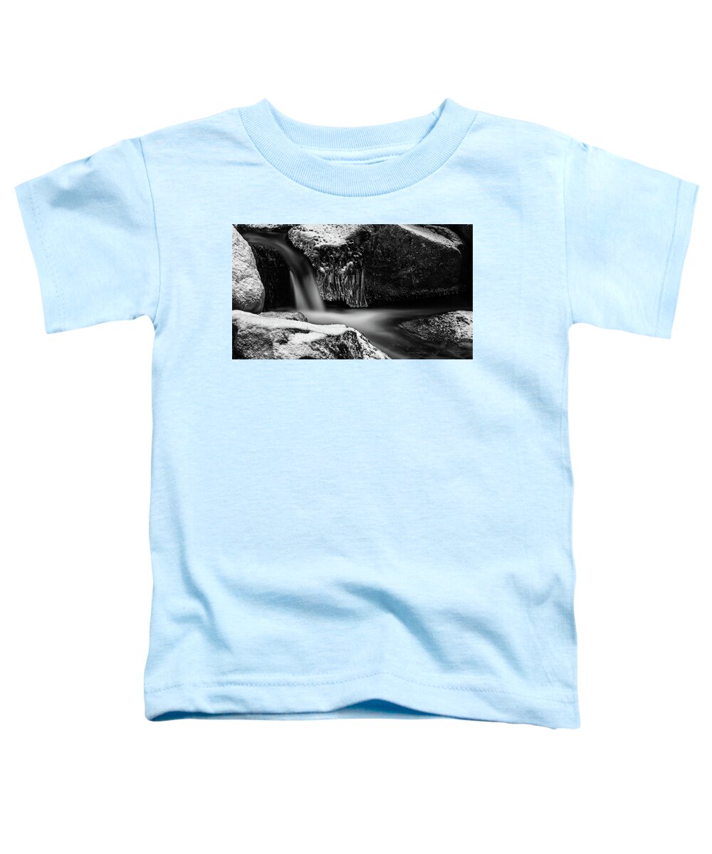 Winter Toddler T-Shirt featuring the photograph soft and sharp at the Bode, Harz by Andreas Levi