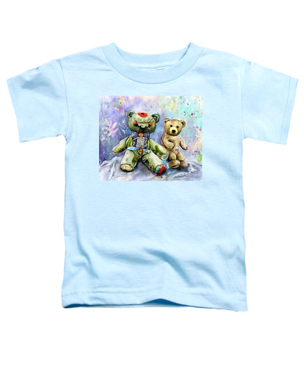Travel Toddler T-Shirt featuring the painting Sophie And Her Boyfriend At Newby Hall by Miki De Goodaboom