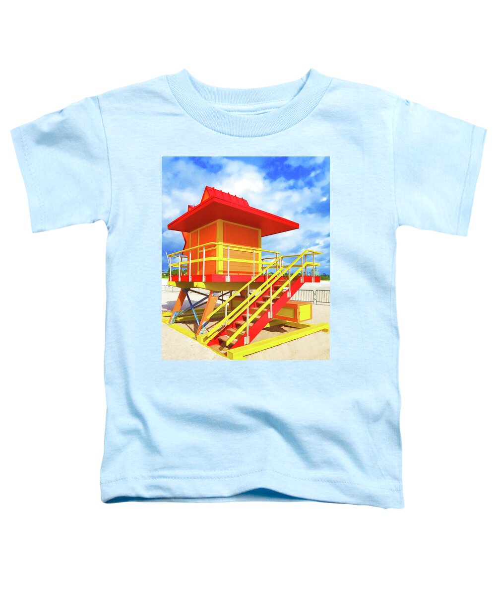 United States Of America Toddler T-Shirt featuring the photograph South Beach Station by Dennis Cox
